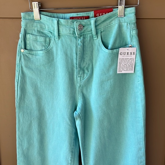 Guess Jeans New w Tag Sz 25 Cosmo High Rise Wide Leg in Ocean Breeze - Picture 2 of 10